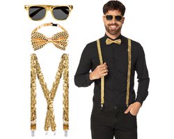 Boland - Set Pailletten goud Goud - Volwassenen - Unisex - Showgirl - Glitter and Glamour