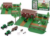 DIY boerderij bouwpakket 102 delig inclusief tractors, dieren en schuur vanaf 3 jaar - boerderij speelgoed - bouwset - speelset