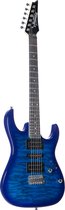 Elektrische gitaar Ibanez GRX70QATBB Transparant Blauw