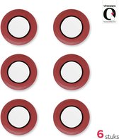 vtwonen Circles Petit Four Bordjes - Gebaksborden - 12cm - Rood - Set van 6