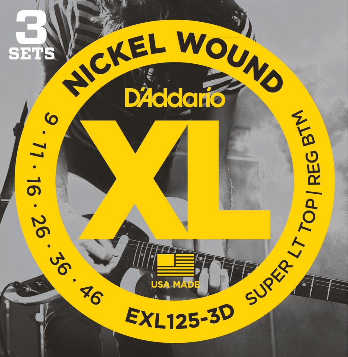 D'Addario EXL125-3D snaar voor muziekinstrumenten Gitaar Staal Electrisch 18 stuk(s)