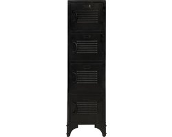 Lockerkast Zwart - Locker Met 4 Deuren - Lockerkast metaal