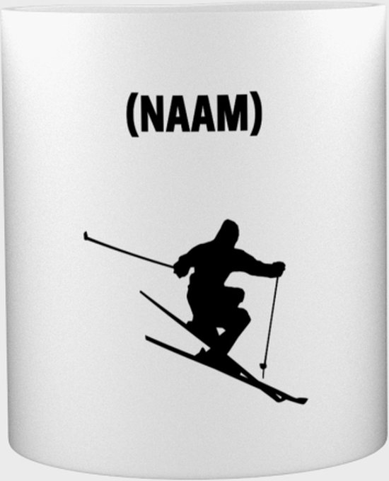 Mug de ski avec eigen naam - Mug avec impression - Ski - Skieur - Sport - Contenu 350 ML - Cadeau - Anniversaire - Cadeau - Mug personnalisé - Garçons et filles