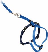 Petsafe Easy Walk Cat Harness met Bungee Leash - Tuigje voor het uitlaten van je kat - Rood of Blauw - S/M/L - Kleur: Royal Blue, Maat: Medium 27-36 cm