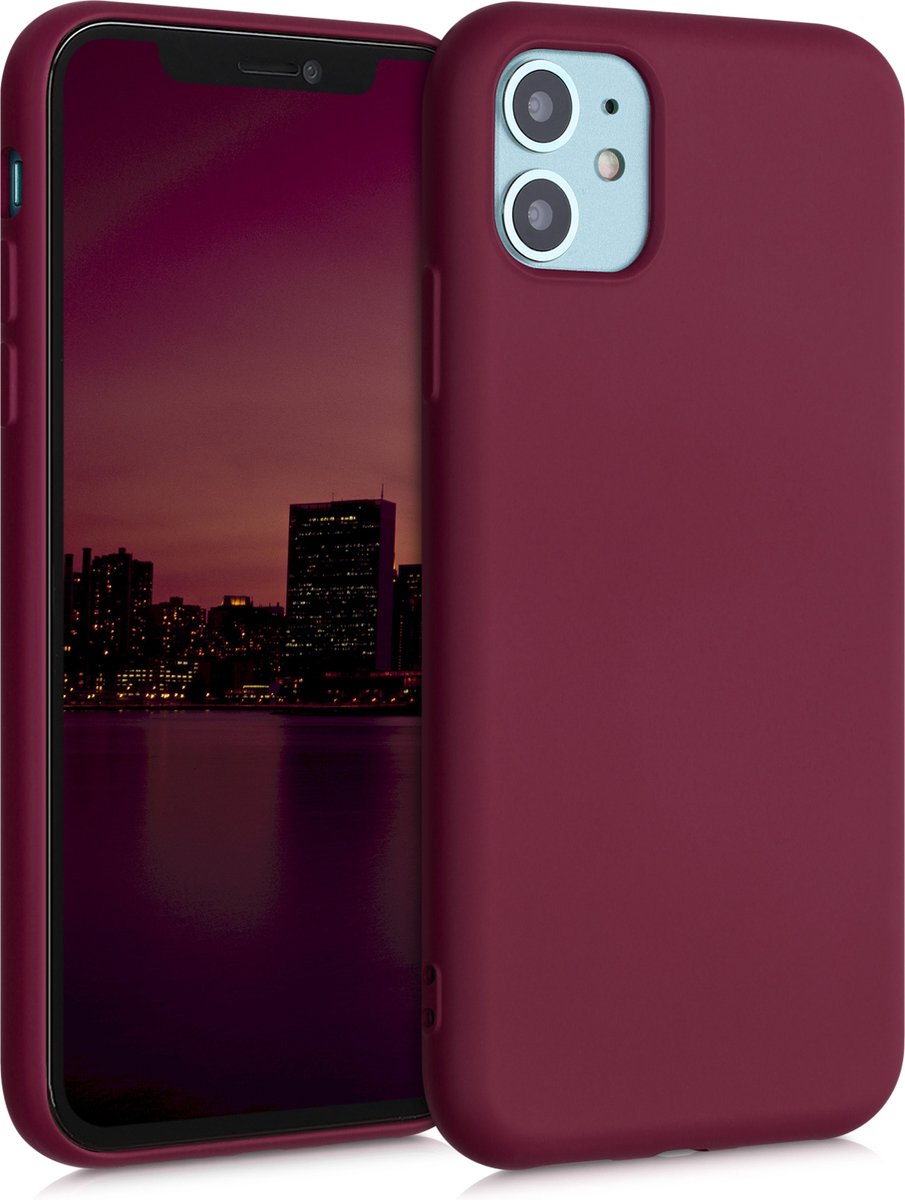 kwmobile telefoonhoesje geschikt voor Apple iPhone 11 - Hoesje voor smartphone - Back cover in rabarber rood