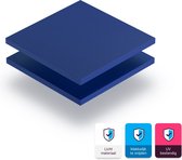 Geschuimd PVC plaat 3 mm dik - 60 x 30 cm - Blauw
