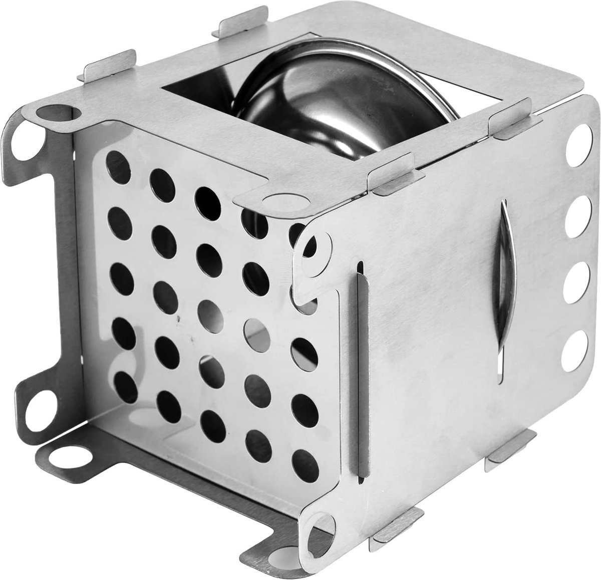 Mikinona Grille De Camping Pliable En Acier Inoxydable – Support Tortilla Maïs BBQ Rapide Sur Gaz Ou Feu