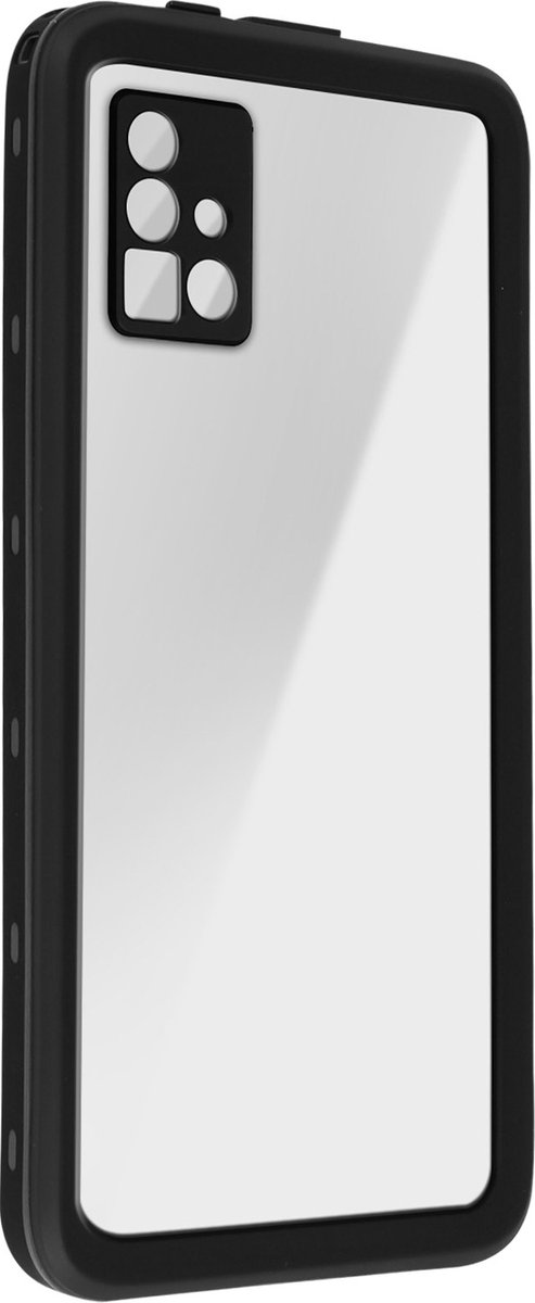 Hoes Samsung Galaxy A51 Bi-materie, Waterproof 2m Schermfolie, Redpepper – Zwart