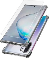 Pack Protection Geschikt voor Samsung Galaxy Note 10 Plus hoesje + transparant gehard glas