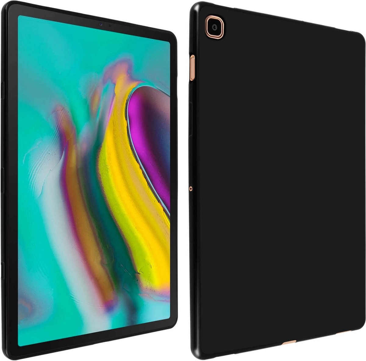 Geschikt voor Samsung Galaxy Tab S5e Case Sterk Soepel en Flexibel Siliconegel Zwart