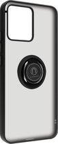 Geschikt voor Realme C30 Bi-materiaal Case Ring Video-Ondersteuning zwart