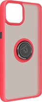 Geschikt voor Apple iPhone13 Pro Bi-materiaal Case Ring Video-Ondersteuning rood