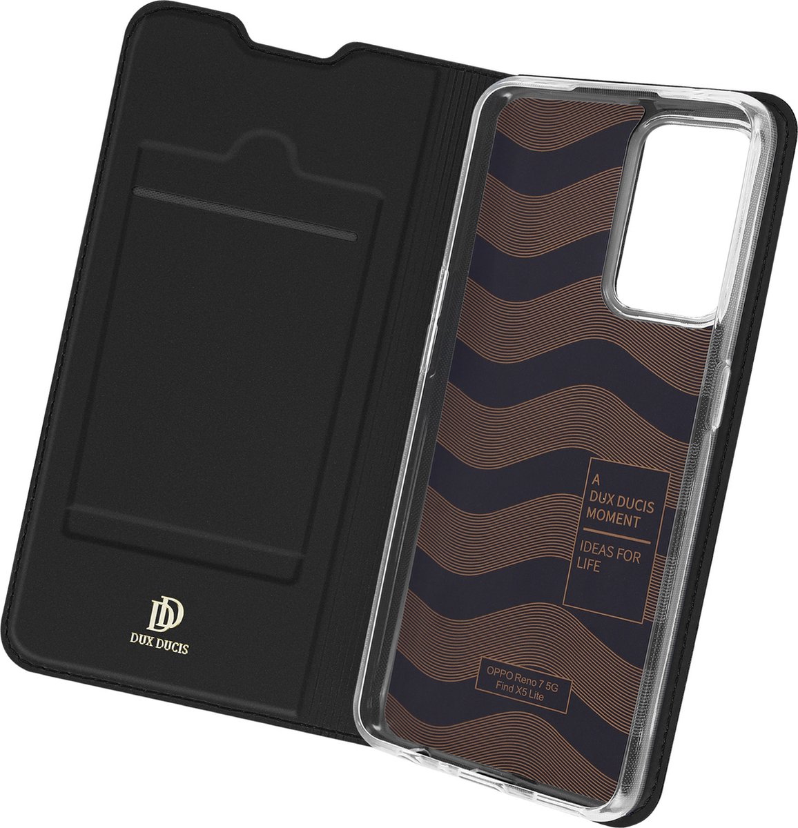 Dux Ducis Skin Pro Oppo Find X5 Lite Hoesje Wallet Book Case Zwart