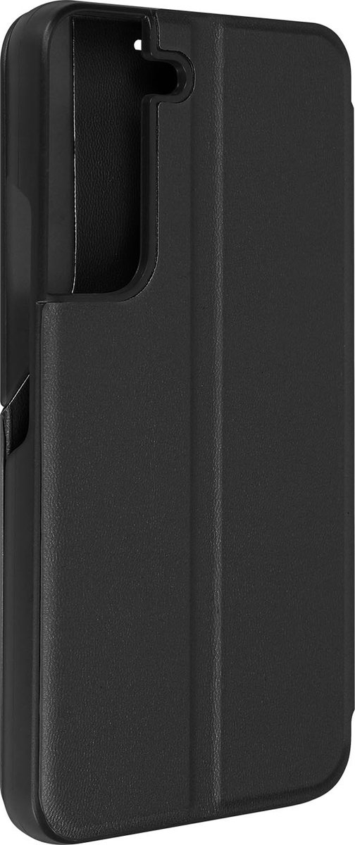 Geschikt voor Samsung Galaxy S22 Folio Hoes Translucent Rigid Protection zwart