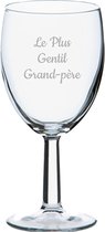 Wijnglas gegraveerd - 24,5cl - Le Plus Gentil Grand-père