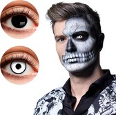 Boland - 3-maands duolenzen Skullface - Volwassenen - Halloween en Horror - Halloween contactlenzen - Horror