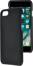iPhone Se (2020) / iPhone 7 / iPhone 8 hoes Echt leder Back Cover hoesje Zwart Pearlycase