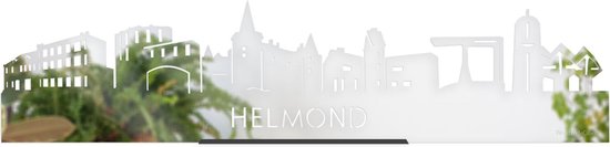 Standing Skyline Helmond Spiegel - 60 cm - Woondecoratie design - Decoratie om neer te zetten en om op te hangen - Meer steden beschikbaar - Cadeau voor hem - Cadeau voor haar - Jubileum - Verjaardag - Housewarming - Interieur - WoodWideCities