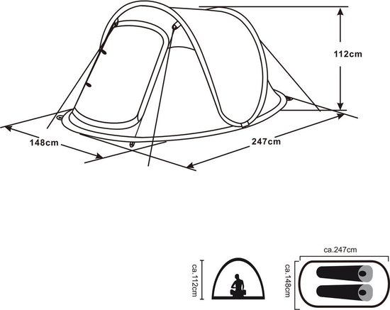 2-persoons pop-up tent aanbieding bij ALDI