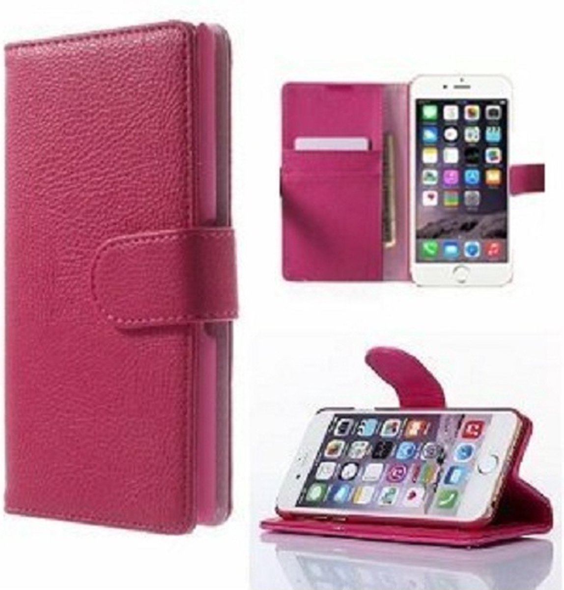 iPhone 7 Hoesje Met Pasjeshouder Bookcase Roze
