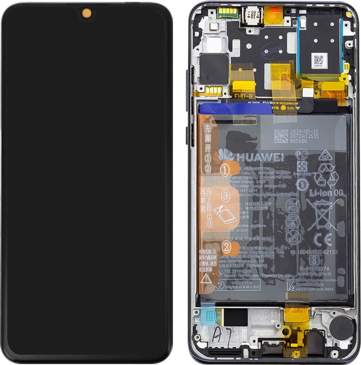 Origineel Huawei P30 Lite LCD Scherm Touchscreen – Zwart