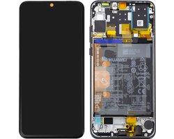 Huawei, Volledig Display Geschikt voor Huawei P30 Lite LCD Scherm en Touchscreen inclusief Batterij 3340 mAh, Zwart