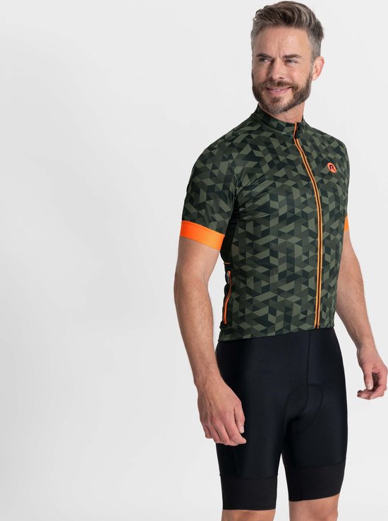 Rogelli Rubik Fietsshirt - Korte Mouwen - Heren - Groen, Oranje - Maat S van Rogelli — afbeelding 3