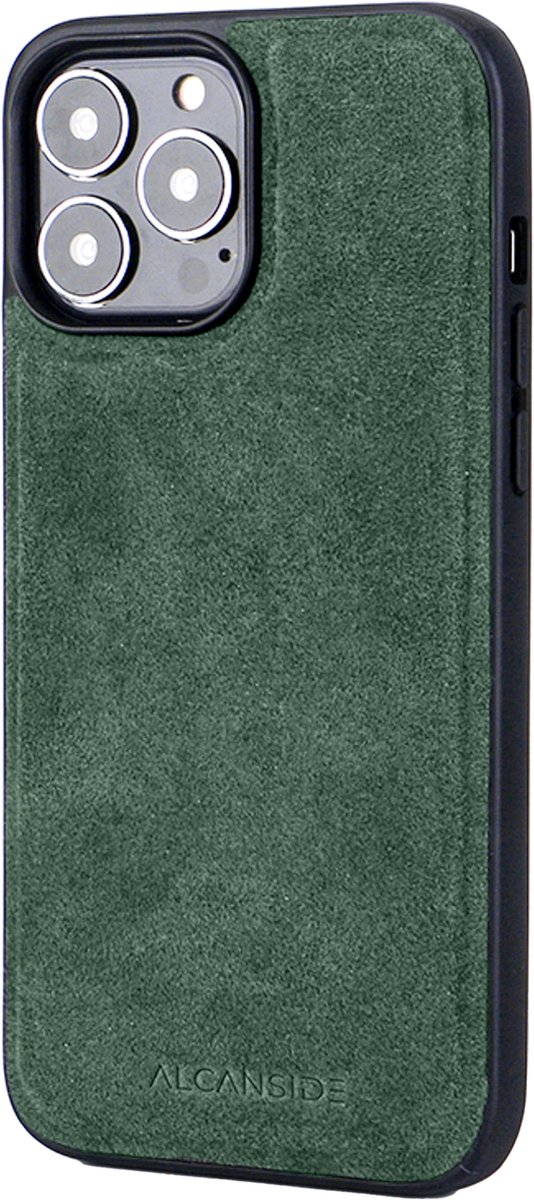 iPhone 13 Pro - Alcantara Case Met MagSafe Magneet - Midnight Green
