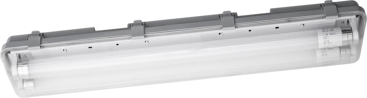 LEDVANCE ESSENTIAL vochtbestendig armatuur, 2-vlam, 14W, 156-lm, koel wit, 4-K, 651x1-8x64mm, voor ruimtes met hoge vochtigheid zoals kelders, beschermingsklasse IP65
