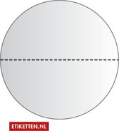 Sluitsticker - Sluitzegel - Sluitetiketten - Transparante sluitzegel - Glashelder etiketten – Rond 40 mm - Met perforatie - 1.000 etiketten per rol