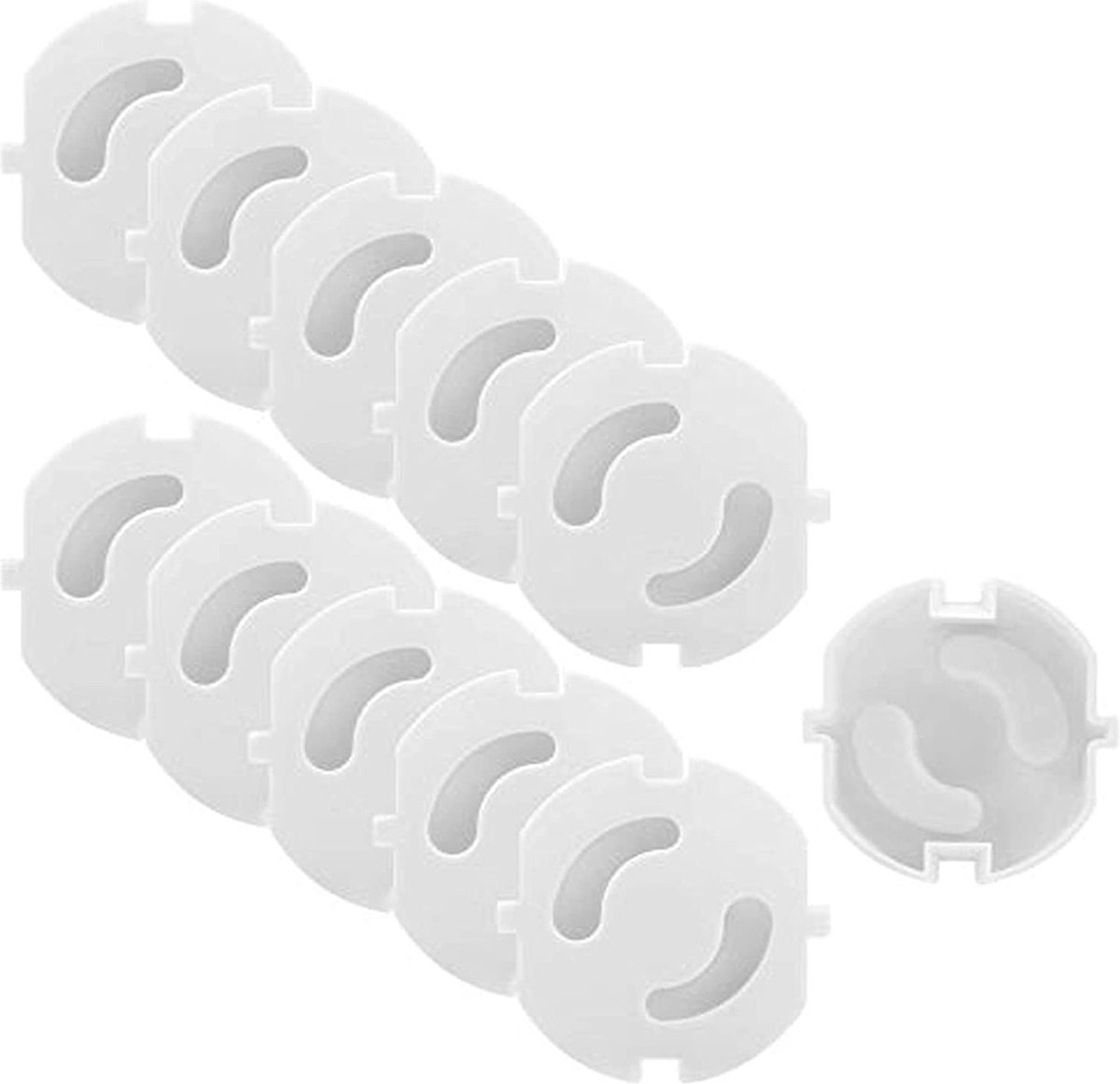 Intirilife Stopcontactenafdekking in wit – set van 20 stopcontacten zonder lijm voor betere bescherming – stekkerbeveiliging zonder lijm