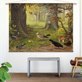 Wandkleed Boschvogels van M.A. Koekkoek - XL: Landscape 175 x 130 cm