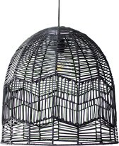 Rotan / Rieten Hanglamp - Handgemaakt - Zwart - ⌀45 cm