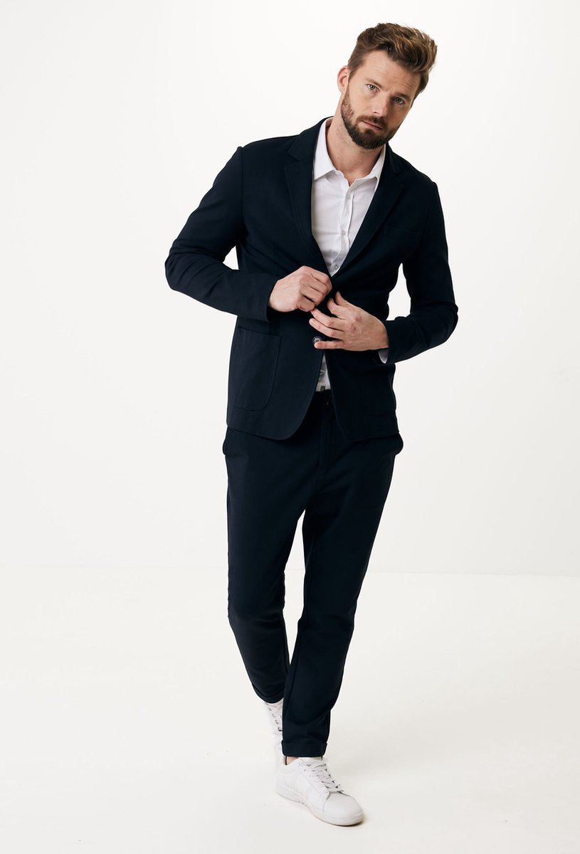 Mexx Stretch Fabric Single Breasted Blazer Mannen - Navy - Maat XL