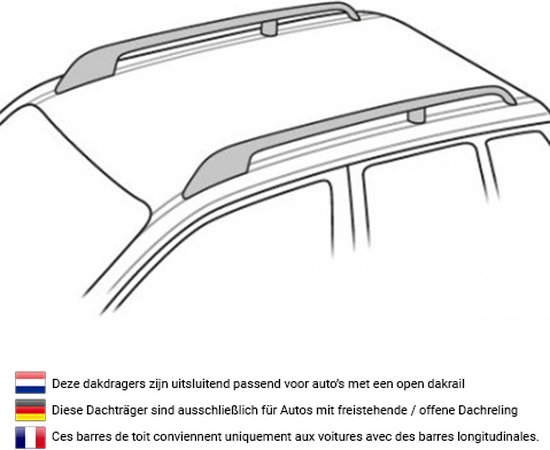 Barres de Galeries de toit Jeep Cherokee SUV à partir de 2014