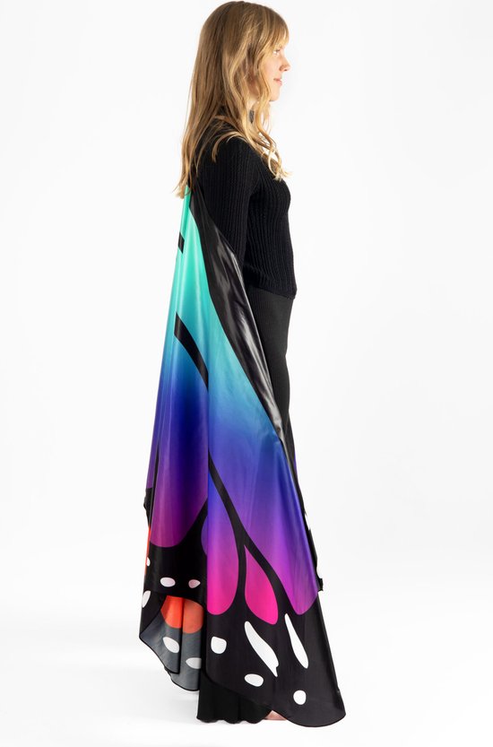 KIMU luxe grandes ailes de papillon costume arc-en-ciel ailes de papillon costume