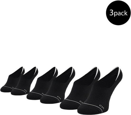 Calvin Klein Women's Footies High Cut - 3 paires de footies CK Wit - Taille 37-41