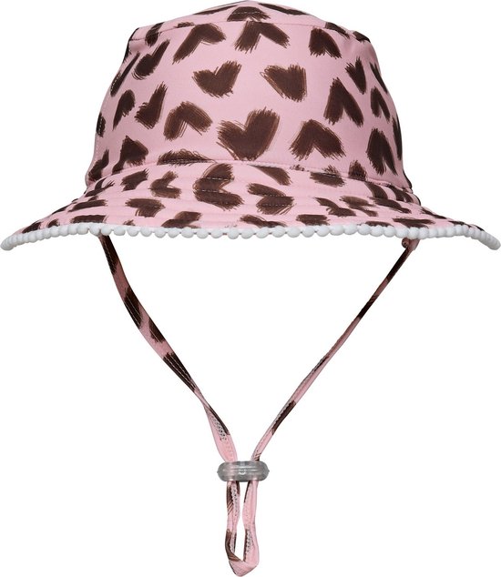 Snapper Rock - UV Bucket hoed voor kinderen - Omkeerbaar - Wild Love - Roze - maat S