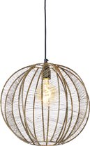 QAZQA dong - Industriele Hanglamp - 1 lichts - Ø 38 cm - Brons - Industrieel - Woonkamer | Slaapkamer | Keuken