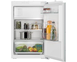 Siemens iQ100 KI22L2FE1 - Inbouw koelkast met vriesvak - 87.4 cm x 54.1 cm - Vlakscharnier - Led verlichting - superKoelen: snel koelen van verse producten