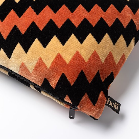 FRANCESCO | Coussin 30x50 cm | Orange | Hoii | avec rembourrage en plumes GRS | Coussin de vie de Luxe de haute qualité