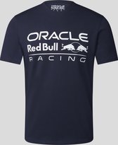 Red Bull Racing Logo Shirt Blauw 2023 S - Max Verstappen - Sergio Perez- Oracle