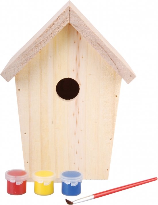 4x pièces bricolage peinture de maison d'oiseau 20 cm - maison d'oiseau /  nichoir avec