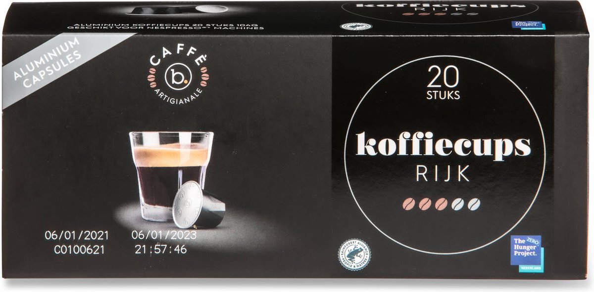 schoner Kraan Wees tevreden Blokker aluminium koffiecapsules rijk - 20 stuks | bol.com