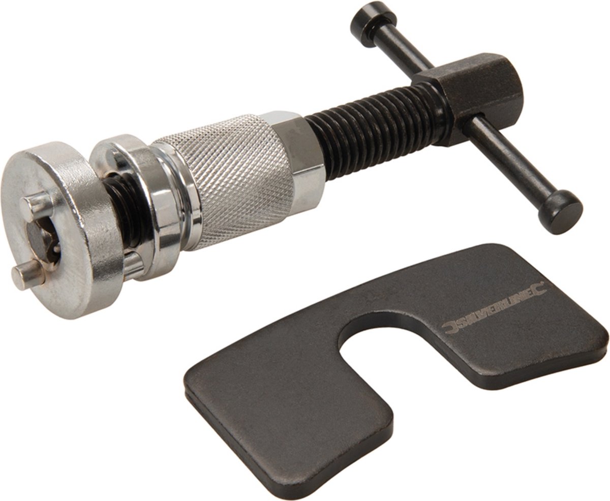 Silverline Dubbele remzuiger terugsteller - chroom geplateerd - inclusief adapter - 0,656 kg