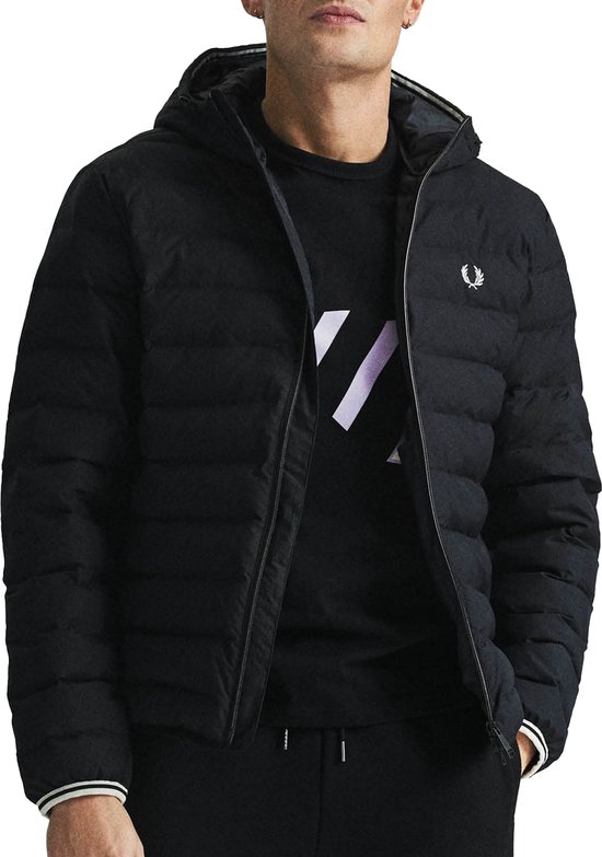 Fred Perry Hooded Insulated Jas Mannen - Maat S