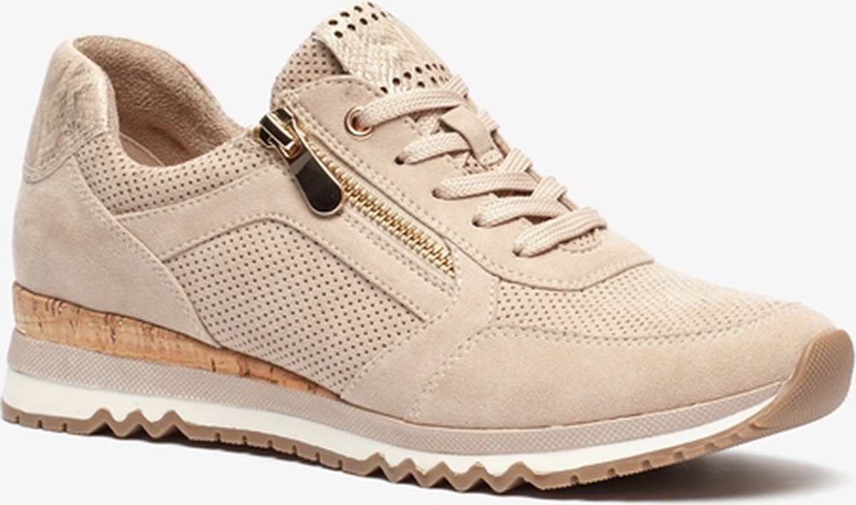 Nova dames sneakers beige met kurk details - Maat 42 - Uitneembare zool