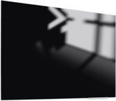 Whiteboard Glas Elegance Black Magnetic 90x120 cm | sam creative whiteboard | Zwevend Glassboard | Glazen whiteboard