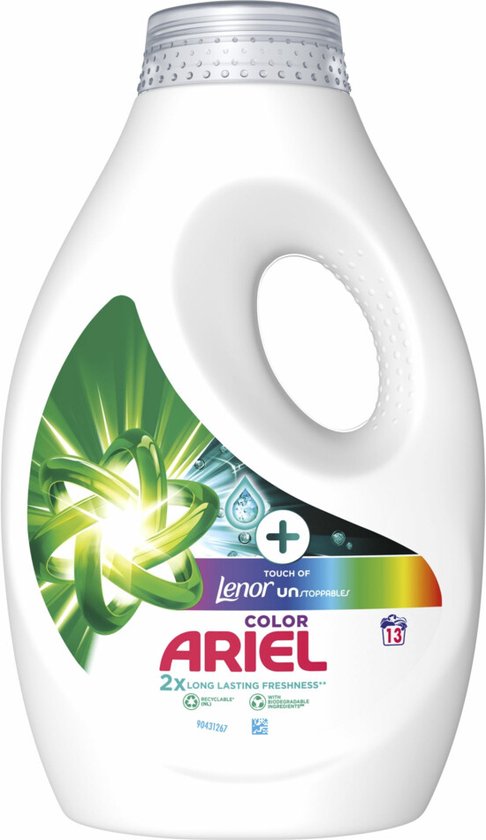 4x Ariel Color Vloeibaar Wasmiddel+ Lenor Unstoppables 585 ml | bol