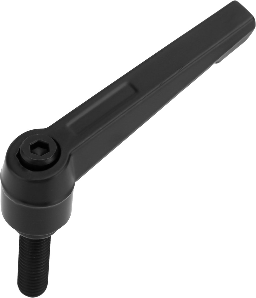 Intirilife spanhendel M8 in 7 lengtes / Klemmoer M8 van gegalvaniseerd staal - Klemhendel Klemmoer Klemhendel Klemhendel - Verstelbare hendel in zwart - Maat M8x40mm